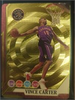 24k gold-plated basketball card Vince Carter