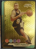 24 k gold-plated basketball card Tony Parker