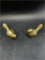 Pair of brass birds