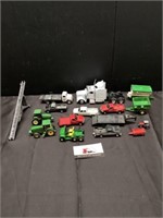 Metal trucks and tractors