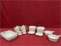 Hall China 11 Mixed White Pieces: 26 inch white