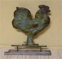 Large Metal Rooster Weathervane Ornament.