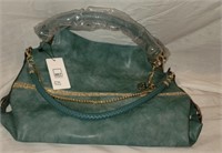 Mia K Farrow Teal Blue Hand bag