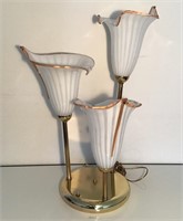 LARGE FLORIFORM MURANO GLASS TABLE LAMP