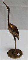 Brass Heron Figurine
