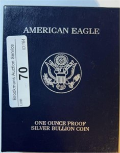 2000 American Silver  Proof Eagle in Box COA