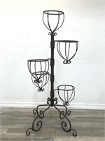 Vintage wrought iron plant stand