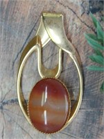 BANDED CARNELIAN PENDANT ROCK STONE LAPIDARY SPECI