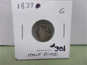 1839 Seated Half Dime – G