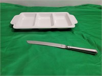 ELIOS Made in Italy Relish Tray & Knife
