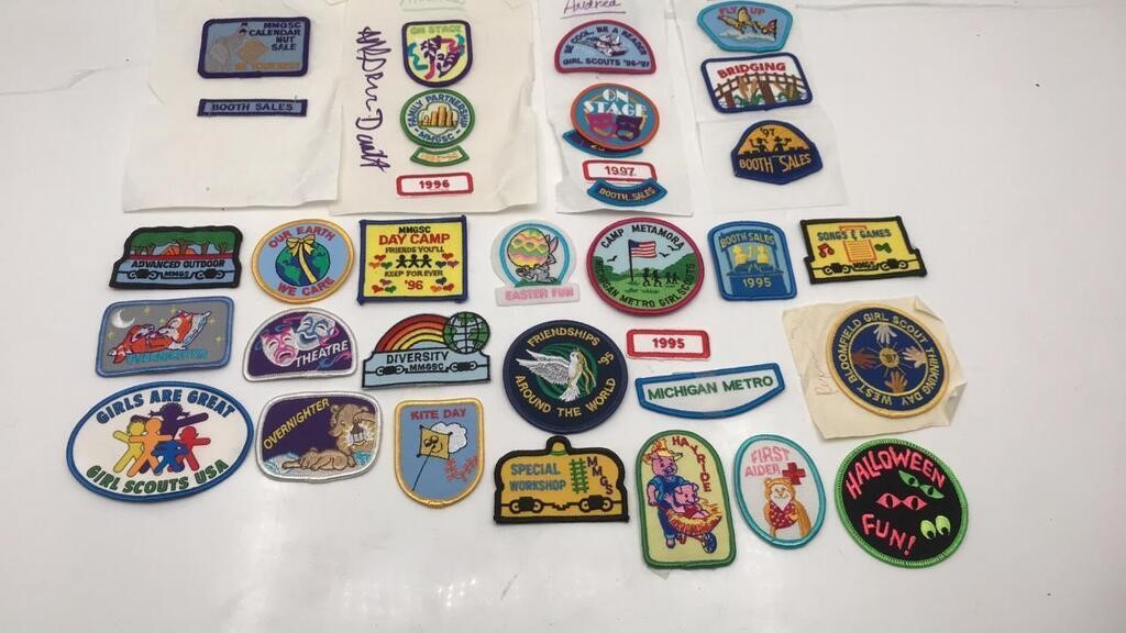 Vintage 34 Girl Scout Patches 1995-1997
