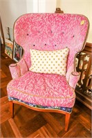 Whimsical High Back Chair w/Pillow
