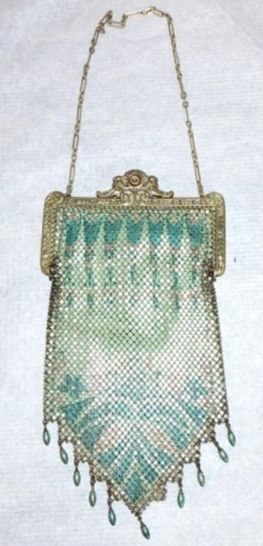 Mandalian Mfg mesh purse, 8 1/2"