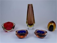 GROUPING OF SOMMERSO ART GLASS