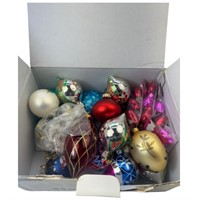 Box of Assorted Vintage Christmas Ornaments