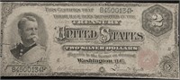 1886 2 $ SILVER CERTIFICATE F