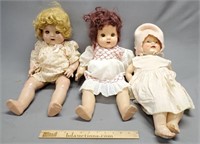 Lot of 3 Vintage Dolls