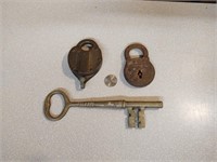 Old locks and big brass key