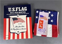 Vtg. Dettra Bull-Dog Bunting U.S. Flag (50 Star)