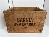 Sarnia beverages wood crate