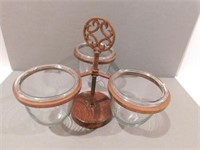 Candle Holder/condiment set