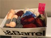 Large Box Of Assorted Skeins Of Yarn
