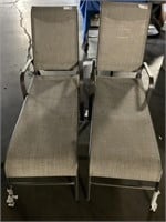 1 LOT (2) SLING CHAISE LOUNGE CHAIRS  **NEW**