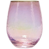 Modern Expressions Iridescent Pink Wine Glass - 1.