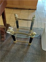 24" W x 20" T glass top endtable