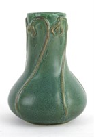 ARTS AND CRAFTS MATTE GREEN POTTERY VASE