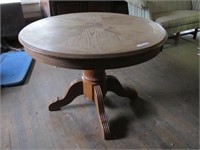 OAK KITCHEN TABLE TOP IS 42" ACROSS