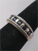 Sterling Sterling Silver Sapphire Size 6 Ring,