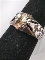 Sterling Silver Black Hills Gold Ring Size 5.5