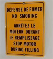 NO SMOKING BILINGUAL S/S ALUMINUM SIGN