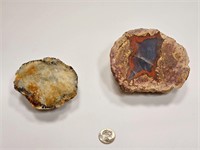 TWO GEODES SLICED