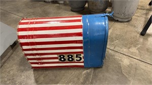 AMERICAN FLAG THEMED MAILBOX 24"X 16" X 11"