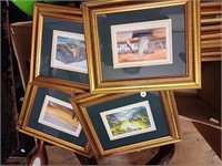Collection of 12 Framed Philip Grey Coloured