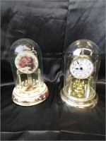 Vintage Elgin & Time   Desk quartz Clock combo.