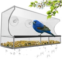 Bird Feeder, Window Bird House Crystal Clear