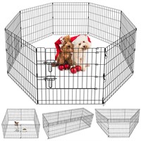 Puppy Pet Playpen 8 Panel 24 Inch Indoor Outdoor M