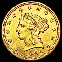 1906 $2.50 Gold Quarter Eagle UNCIRCULATED