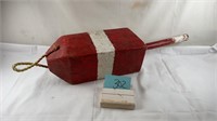 Old Wood bouy Maine lobster fishing float
