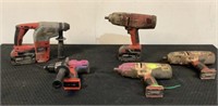 (5) Milwaukee Assorted Battery Powered Tools