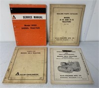 4 Allis Chalmers Parts,Service Catalogs