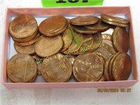 GROUP OF 50 BRILLIANT UNCIRCULATED LINCOLN PENNIES