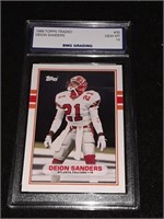 1989 Topps Traded Deion Sanders GEM MT 10 Rookie F