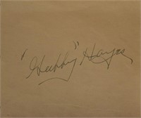 Hopalong Cassidy's Gabby Hayes signature slip