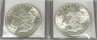 Pair of 1886 Morgan Dollars (90% Silver).