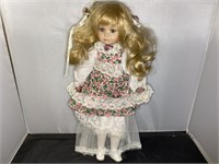 16" Spring Dress Porcelain Doll