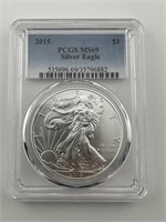 2015 PCGS MS69 American Eagle Silver